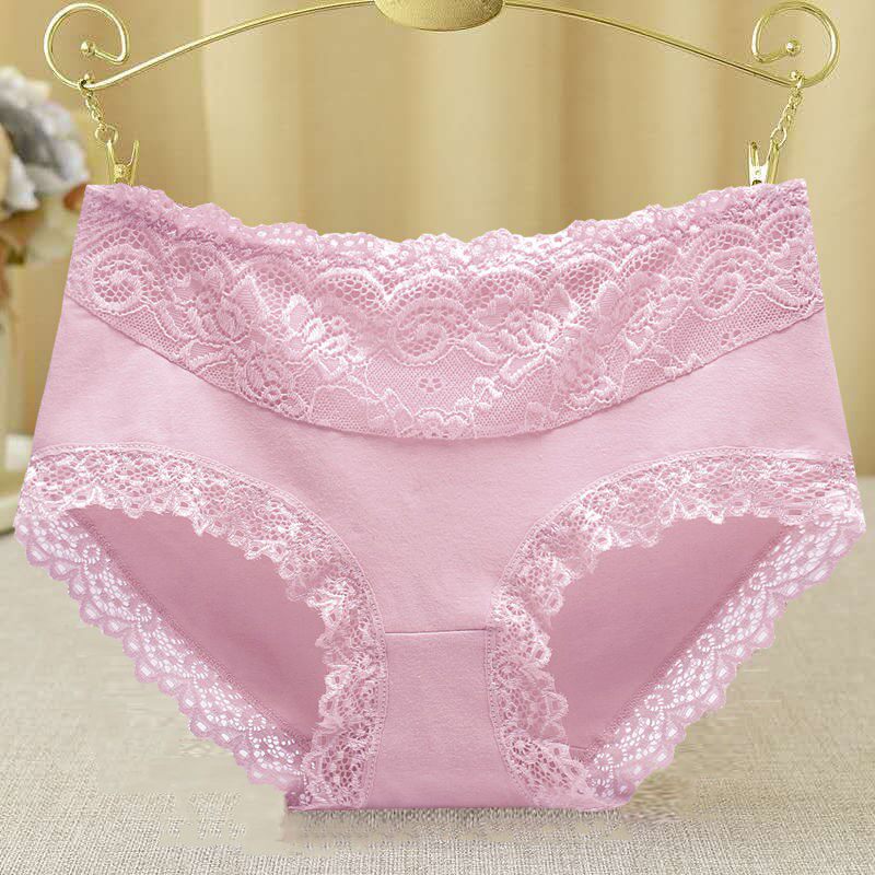 3-pack of sexy lace mid-waist women's underwear women's modal hip lift breathable large size briefs head women