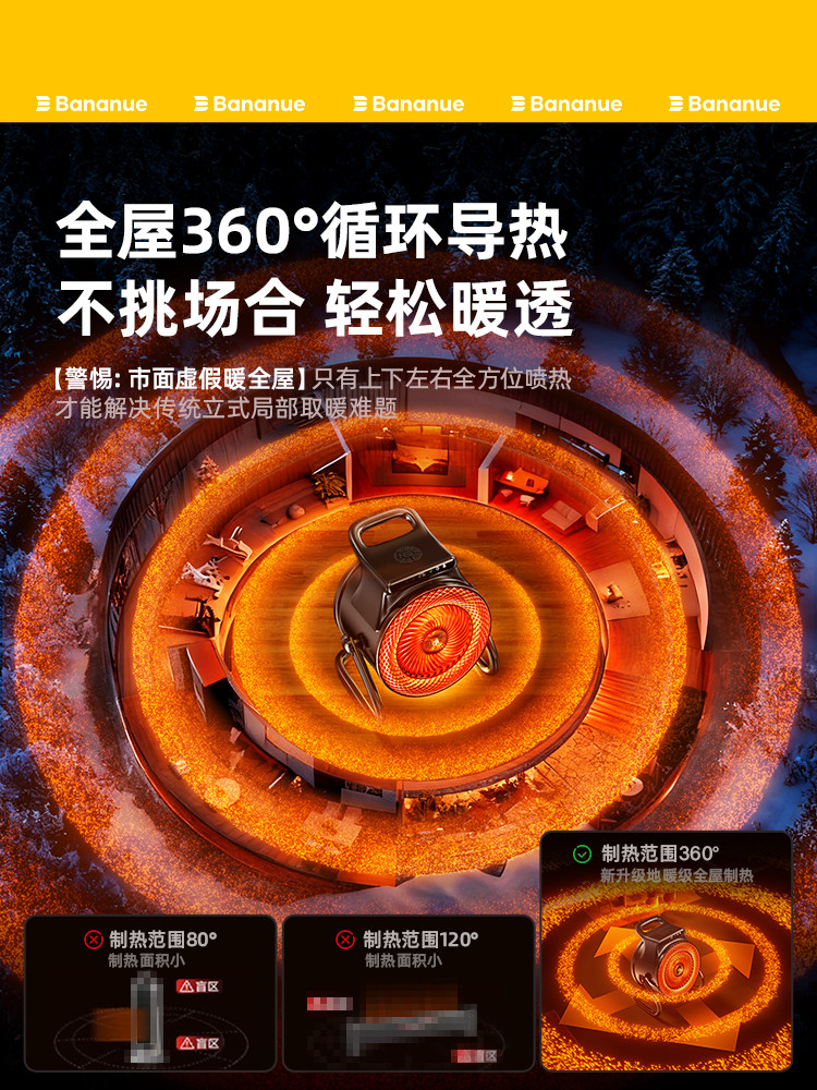 Dual-Use for Home and Business 2025 New Model Heater Large Area Heater Office Industrial Dedicated Energy-Saving Graphene Winter