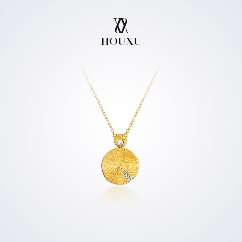 HX Original Design Work 18K Gold Group Inlaid Diamond Necklace Women Fashion Short Tree Tattoo Lock Bone Chain Jewelry Jewelry