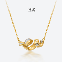 Original design jewelry 18k gold diamond necklace womens fashion short clavicle chain personality pendant jewelry gift