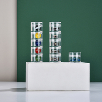 Acrylic text play storage box Multi-layer can be assembled can be superimposed jewelry ring earrings transparent combination storage tool