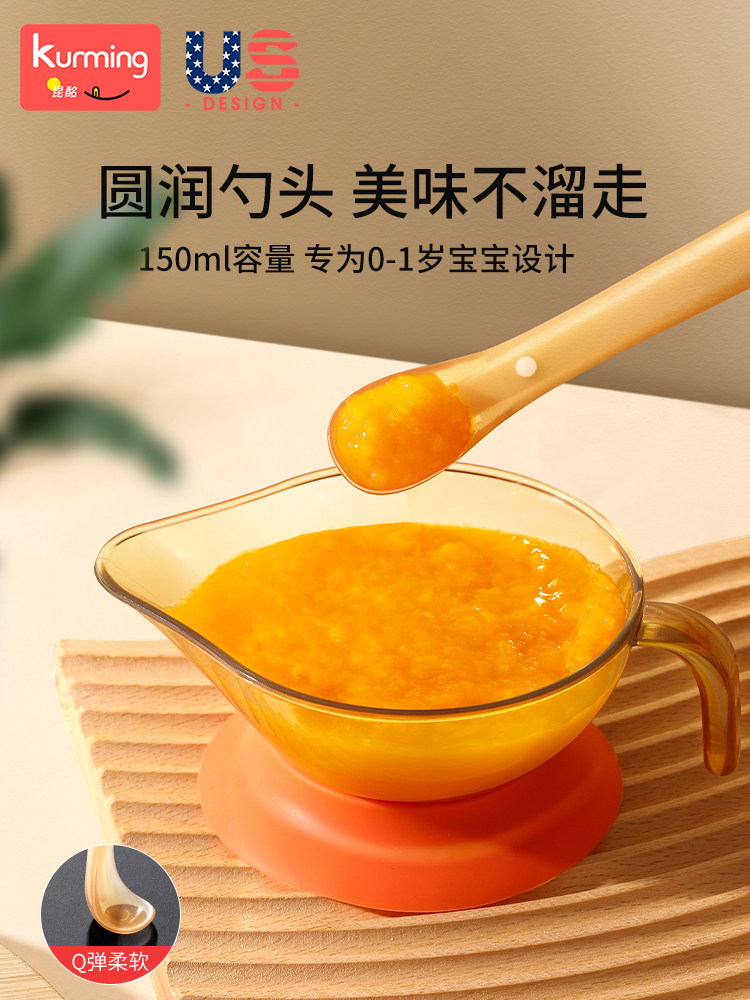 Baby Food Bowl, Infant-Specific Ppsu Spout Bowl, Newborn Feeding Water and Rice Cereal Bowl, Spout Bowl with Duckbill Spout and Spoon