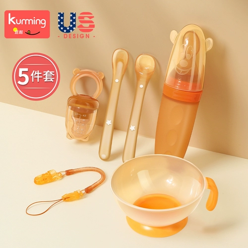 Детская обеденная тарелка, детский комплект для новорожденных для прикорма, полный комплект