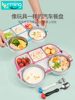 Children's Dinner Plate, Stainless Steel Baby Eating Bowl and Chopsticks, Cartoon Anti-Fall Household Spoon, Suction Cup, Divided Baby Tableware Set