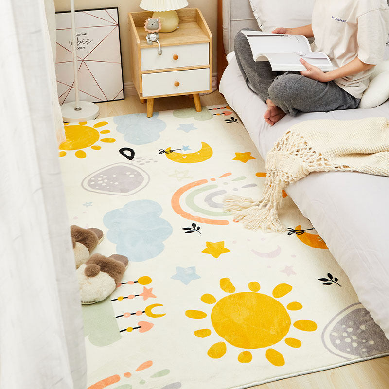 Children Carpet Bedrooms Girls Ins Cute Wind Living Room Home Room Thickened Children's Room Bedside Blanket Short Hair