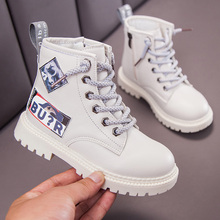 童鞋靴子儿童皮靴男童马丁靴女童高筒短靴