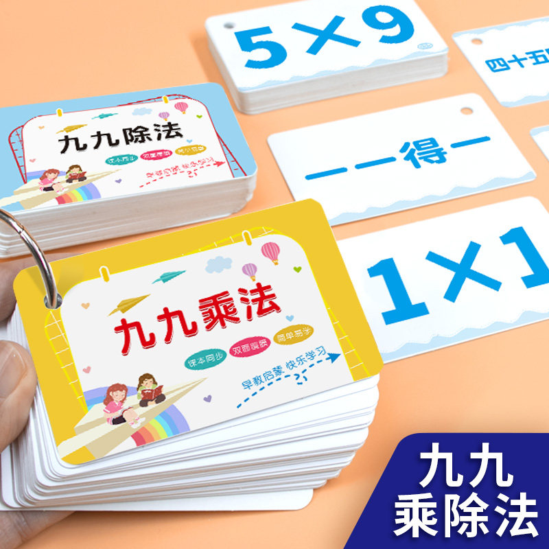 Multiplication Lip table 99 99 By division Squares Tips Card Elementary School Maths of the second grade A full range of teaching aids