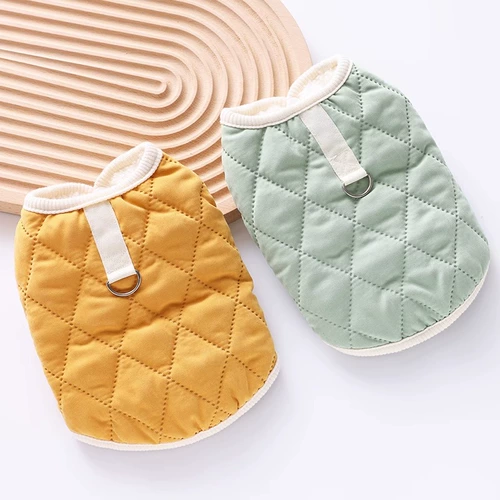 Одежда для собак со сцеплением веревкой осень и зимний жилет Тедди Большой Bomei Bumei Маленькие инноизобные зимние хлопковые жилетки тепло