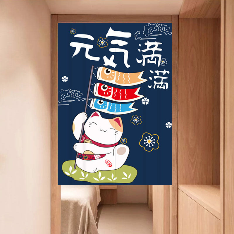 Door curtain Japanese-style blocking curtain partition window home bedroom aisle kitchen dressing room fitting room half curtain free punch