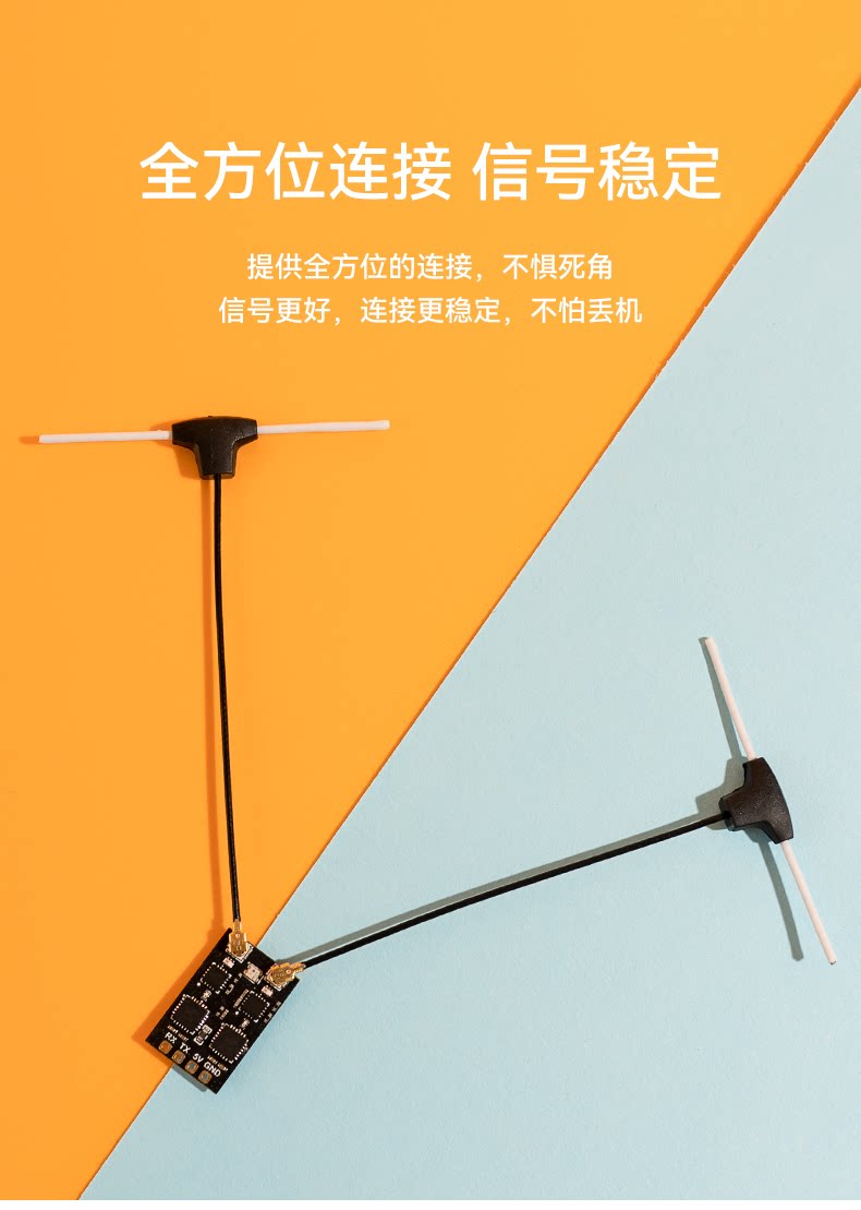 BETAFPV SuperD分集接收機穿越機FPV長距離ELRS 2.4G/915/868MHz