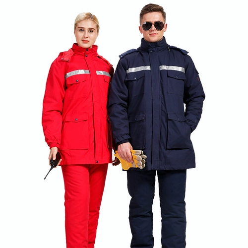 Хлопковый длинный комбинезон, антистатическая защищающая от холода куртка, увеличенная толщина