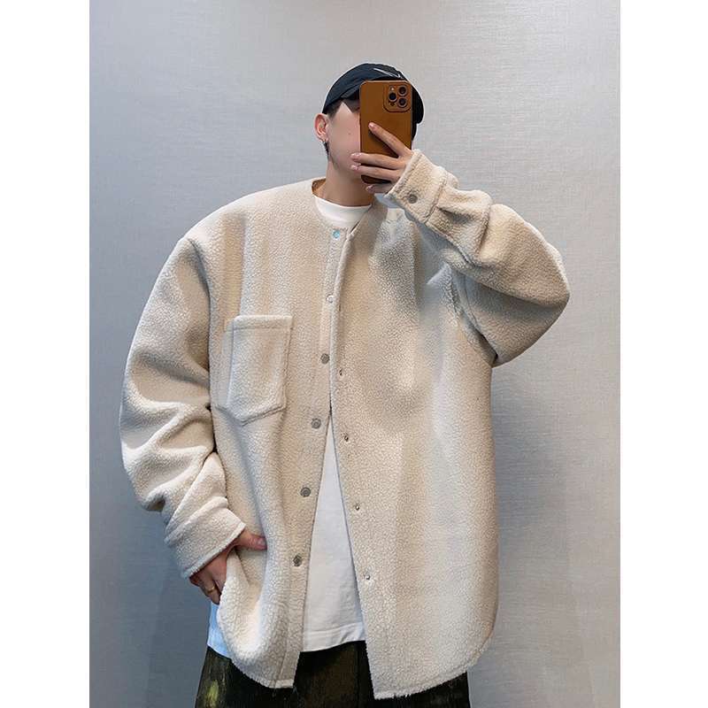 Extra Large Size 150kg Thickened Lamb Wool Coat Men's Autumn and Winter American Retro Loose Warm Jacket Top2 Extra Large Size 150kg Thickened Lamb Wool Coat Men's Autumn and Winter American Retro Loose Warm Jacket Top2