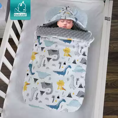 Baby baby sleeping bag autumn and winter kick-proof is newborn temperature integrated winter thickening Four Seasons universal Aishati