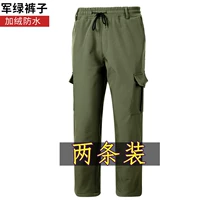 Fighting Eagle [Зеленые брюки в стиле милитари] плюс бархат (комплект из двух штук)