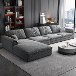 Down Sofa Living Room Sailing Fabric For Home Modern Minimalist Small Apartment Italian Latex Suede Super Deep Sitting Wide