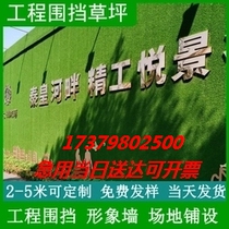 Site Containment Fake Turf Engineering Artificial Lawn Mesh Plastic Green Plant Background Wall Outdoor Simulation Green Plant