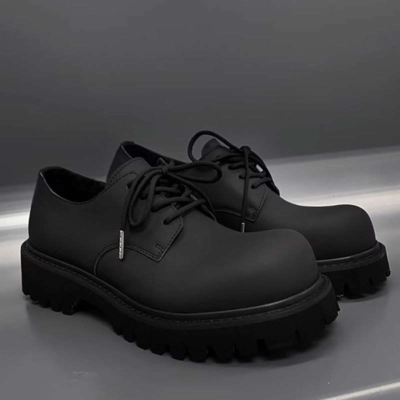 Paris-Style Mickey Derby Shoes, Thick-Soled Genuine Leather Cleanfit Shoes, 2026 New Model, Height-Increasing Big-Toe Shoes for Men