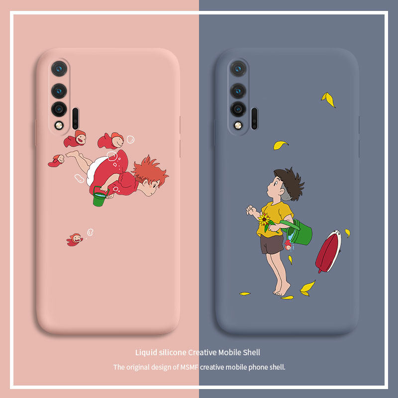 Cute mobile phone Protective case Apple 11 day series animation iPhoneX protective case XR 7plus 8p xs max liquid