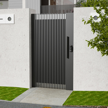 Iron Art Villa Gate Courtyard Door Minimalist Modern Outdoor Yard Cell Single Double Open Door Zinc Steel Anti Rust Fence Door