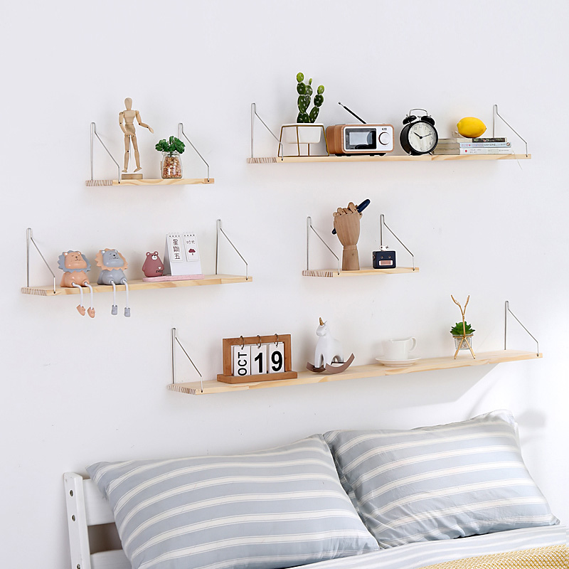 Custom solid wood free to play a word partition kitchen bedroom dining room wall cotton wall hanging frame wall free installation shelf