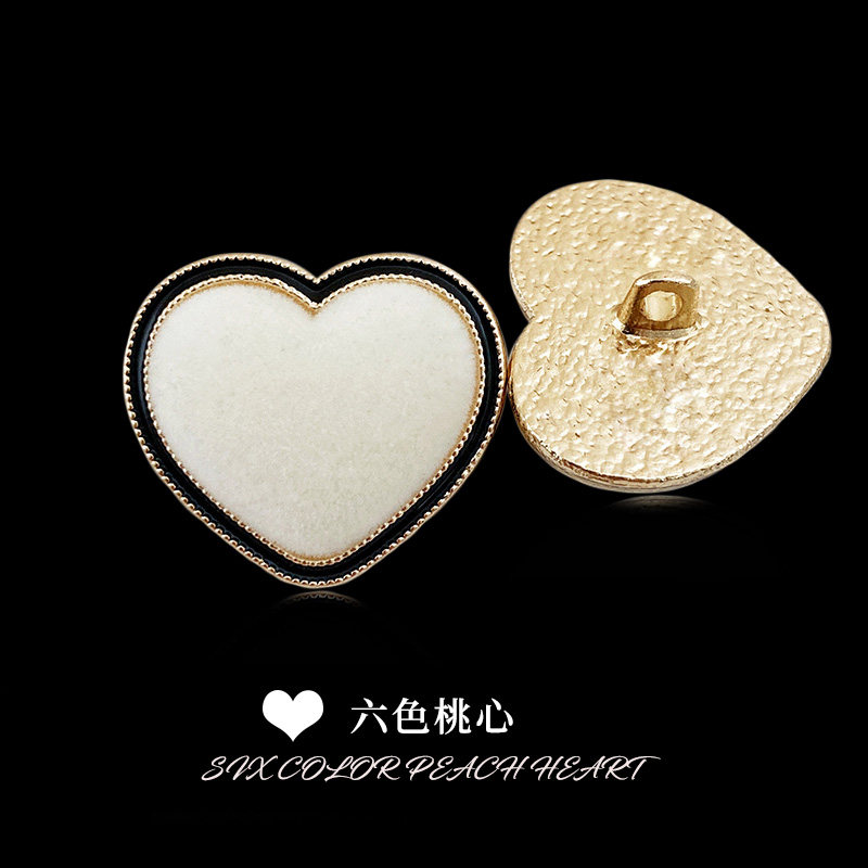 Love coat button cardigan all-match heart-shaped button accessories top women's windbreaker high-end girl baby children's sweater