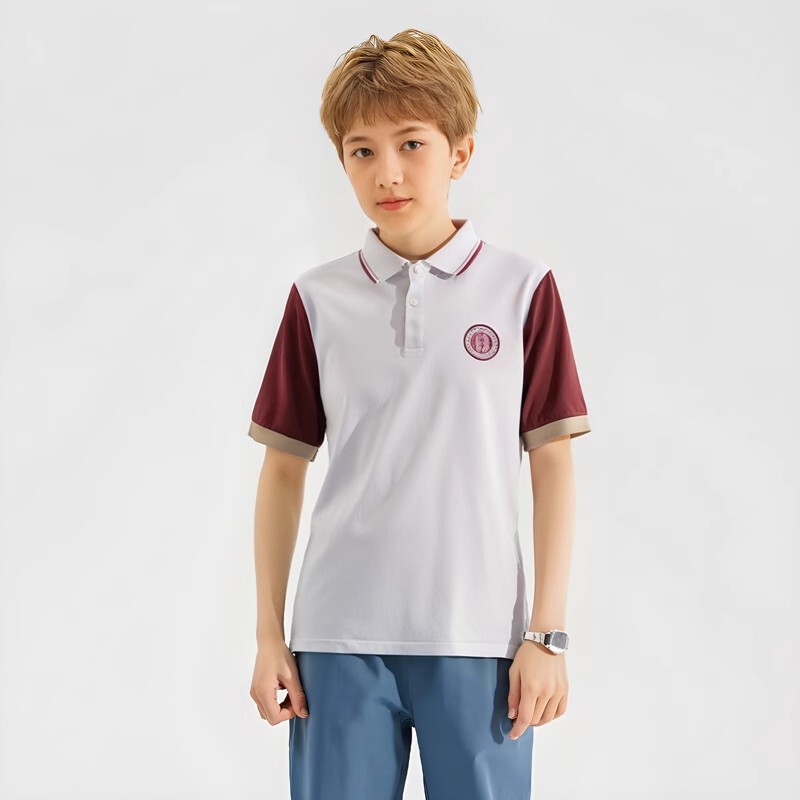 Wenjiang District Zhengtong Primary School Uniform Summer Short-Sleeved T-Shirt Polo Shirt