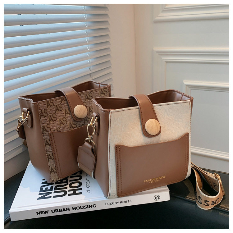 Bucket bag women's spring and summer new style Western style temperament portable one-shoulder portable fashion all-match niche messenger bag