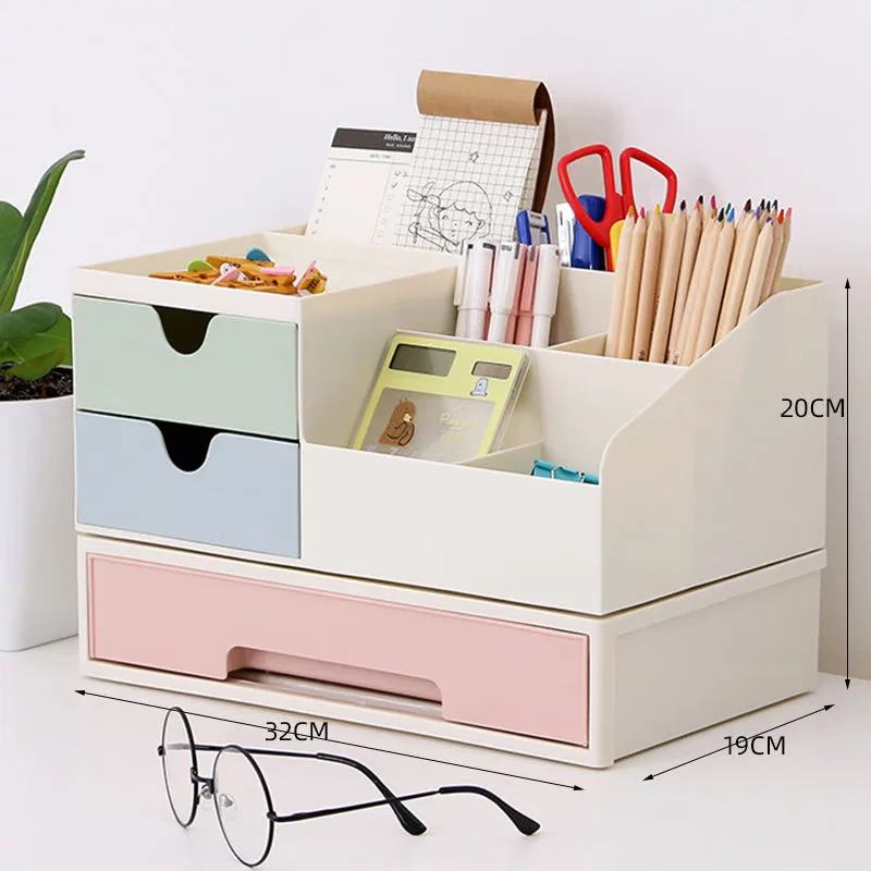 EssenceDrawer - тип девушка сердце настольная коробка для хранения косметики творческая косметика финиш пластик простой настольный офис канцелярия