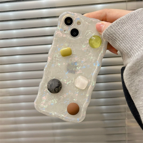 Apple, трехмерный совместимый iPhone 14, чехол для телефона, силиконовый iPhone14 Pro, iPhone13 Pro, с драгоценным камнем, 14promax, iphone, защита при падении, изысканный стиль