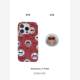 틈새 레드 체크 무늬 모조 다이아몬드 고양이 토끼 선글라스 Apple 16promax 휴대 전화 케이스 iPhone 13 New 15 Women 14Pro 괄호 16Pro 더블 레이어 안티 폴 휴대 전화 케이스