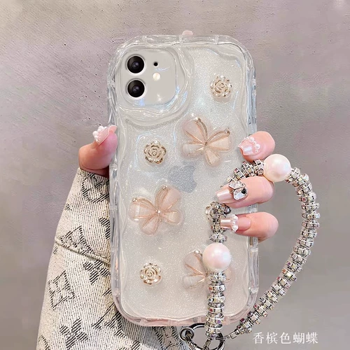 Apple, совместимый iPhone 15, чехол для телефона, кремовый трехмерный горный чай, iPhone13 Pro, iPhone14 Pro, мобильный телефон, iphone, 16promax, изысканный стиль, защита при падении