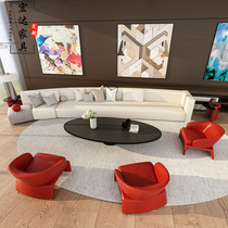 The sales office negotiates sofas Simple modern clubs hotel lobby leisure area reception multi-person sofa chair combination