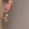 925 Silver Needle Super Fairy-Like Purple Butterfly Earrings for Women, Unique and Fashionable Niche Design, High-End Earrings, New Style