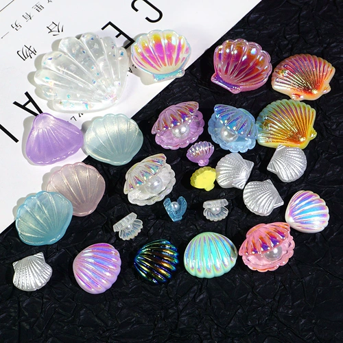 比彩 Трехмерная блестящая имитация жемчужной ракушки, ювелирные изделия из смолы, счастливая сумка, клейкая оболочка, кремовая ракушка, декоративный материал, аксессуары