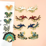 比彩 Китайский древний стиль национальный прилив фанат Феникс сплав с бриллиантами аксессуары Diy Creamy Glue Fan Material