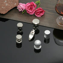 Modern simple European cabinet drawer single hole small handle cabinet door ring pendant aluminum alloy round handle factory sales