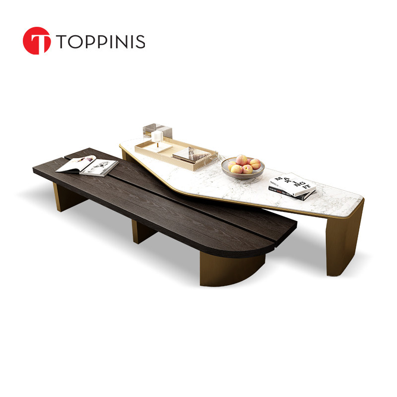 Toppinis Italian original imported villa natural marble coffee table combination minimalist creative 2021 new