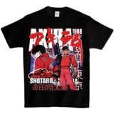 Akira Akira Cartoon T -Fork Short -sleeed Loak Poly Hip Hop Comic Vintage Vintage
