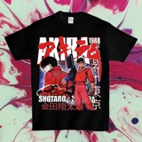 Akira Akira Cartoon T -Fork Short -sleeed Loak Poly Hip Hop Comic Vintage Vintage