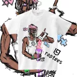 Японская мультяшная хлопковая футболка с коротким рукавом подходит для мужчин и женщин, оверсайз, короткий рукав