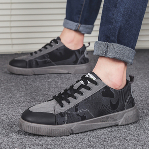 秋季男鞋子帆布鞋男士休闲布鞋网红板鞋