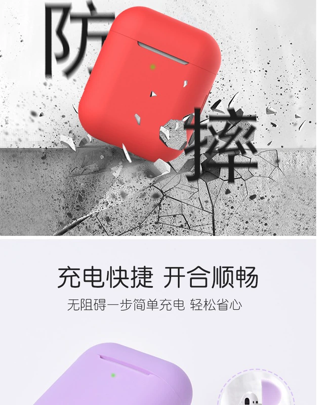 Vỏ bảo vệ Airpods Vỏ bảo vệ AirPodsPro Vỏ tai nghe Apple airpods2 Ốp tai nghe silicon lỏng chống rơi tai nghe bluetooth không dây pro3 thế hệ thứ ba Hộp phụ kiện ipod trong suốt siêu mỏng - Phụ kiện MP3 / MP4