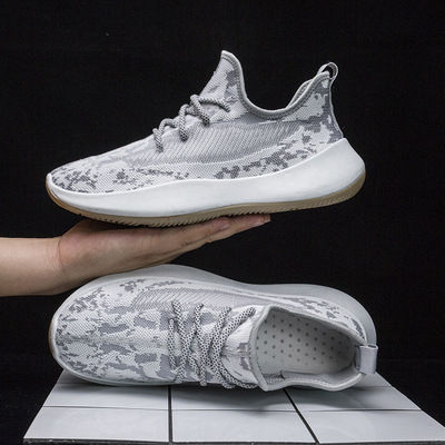 春秋新款飞织男鞋韩版休闲跑步鞋