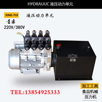 Xingrui Hydraulic 220V 380V power unit pumping station hydraulic system Car lifting small platform vehicle