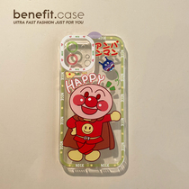 Benefit minimalist creative bread Superman applies Apple 13promax transparent mobile phone shell iphone12mini protective sleeve xsmax cute xr mesh red 8p