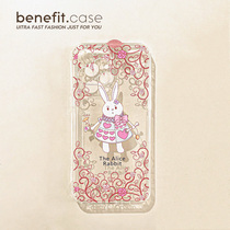Benefit Japan-ROK cartoon Alice rabbit applies Apple 13promax mobile phone shell iphone12 transparent mini soft xsmax full package xr idea 8pl