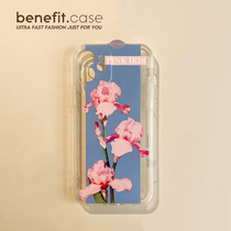 Benefit oil painting Inwind pink kite tail flower applicable Apple 13promax mobile phone shell iphone12mini protective sleeve xsmax creative xr female section 8