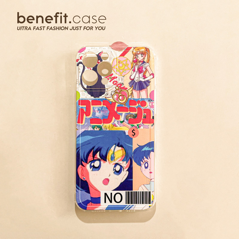 Benefit Day Ensemble Beauty Girl Collage applicable Apple 13promax mobile phone protection shell iphone12 transparent mini cute xsmax comic xr secondary meta 8