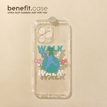 Benefit creative earth travel applicable Apple 13promax mobile phone shell soft iphone12 transparent mini anti-fall xsmax brief xr personality female 8pl