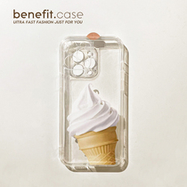 Benefit personality sweet drum ice cream apply Apple 13promax mobile phone shell minimalist iphone12mini transparent shell xsmax niche xr original 8pl